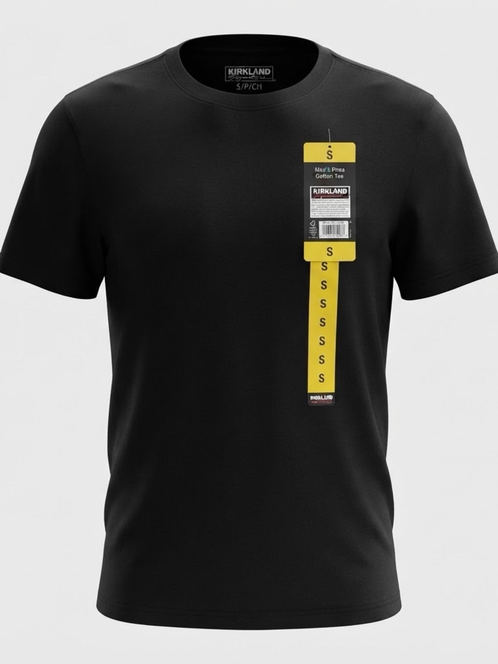 Kirkland Signature Men’s Black Crew Neck T-Shirt Small NWT